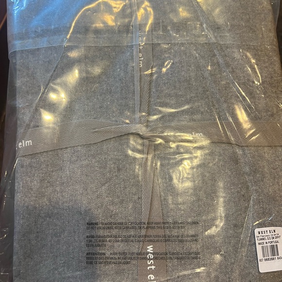 WEST ELM LINENS: Brand new, unopened Queen, Heather Slate Grey Flannel Sheet set - Picture 3 of 4